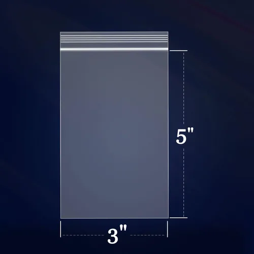 Vista 2 de iMailer - 200 unidades - Bolsas pequeñas de 3" x 5" con cierre de cremallera - Bolsas de plástico con cierre de cremallera de 2 mil con sello