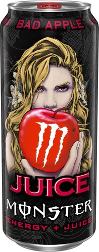 Vista 4 de Monster Energy Juice Bad Apple, Energy + Juice, bebida energética, 16 onzas (paquete de 15)