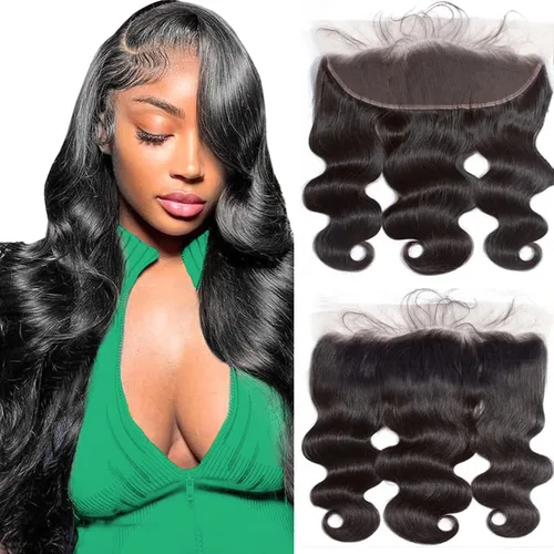 Vista 62 de Selina Cierre de Encaje de Ondas Corporales 13x4 HD Cierre Frontal de Encaje Cabello Humano Encaje Transparente Cabello Virgen Brasileño Color Negro