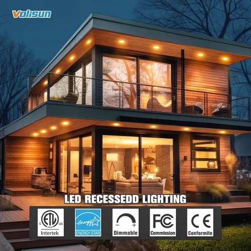 Vista 7 de VOLISUN Paquete de 24 unidades de iluminación empotrable de 3 pulgadas, luz LED empotrable de 5 CCT con caja de conexiones, 2700K-5000K
