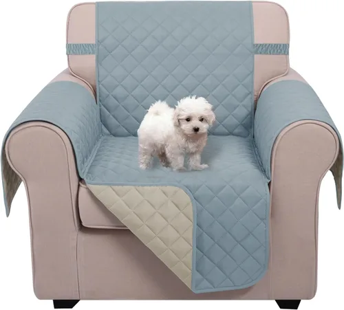 Vista 81 de U-NICE HOME Funda para sillón reclinable, reversible, con correas elásticas, resistente al agua, protege de perros y mascotas, sillón pequeño