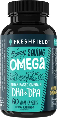 Vista 12 de Freshfield Omega 3, Suplementos de DHA, Fórmula potente 1 por día, Aceite de algas (algas), Omega vegano, aceite de pescado para ahorro de océano