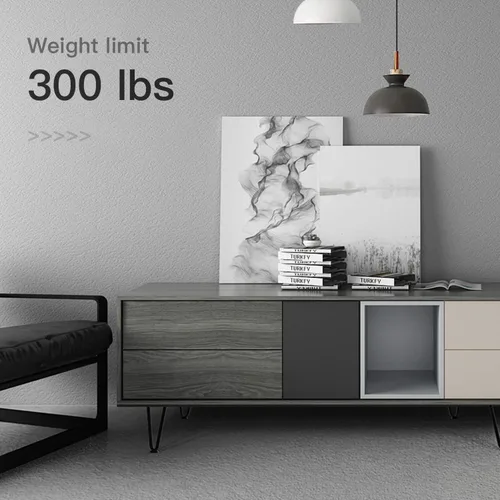 Vista 6 de Orgerphy Patas negras para muebles de 4 pulgadas (4 unidades) Patas de horquilla resistentes Patas de mesa Con tornillos y 4 protectores