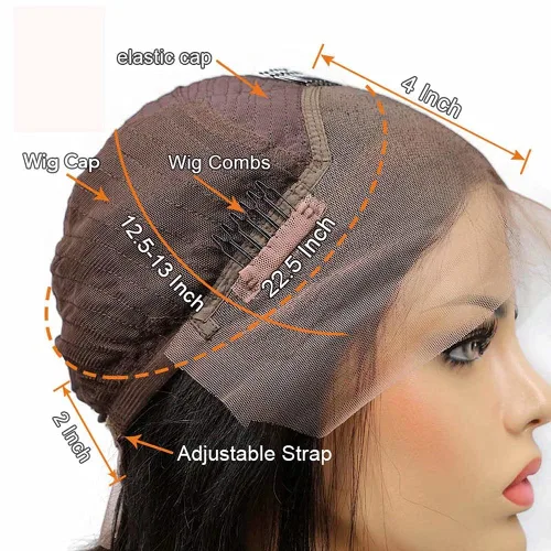 Vista 7 de Pelucas de cabello humano con encaje frontal transparente HD de 13 x 4, color 1B30, línea de cabello natural prearrancada, nudos blanqueados