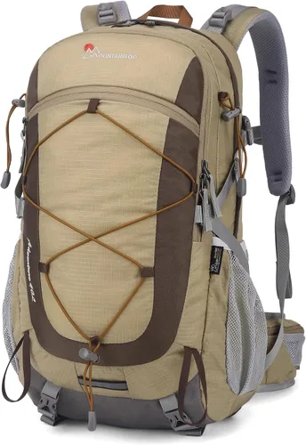 Vista 17 de Mochila de senderismo MOUNTAINTOP de 40 L, mochila ligera para exteriores Verde militar