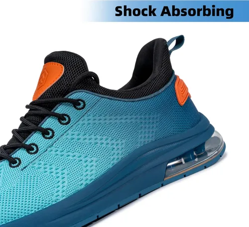 Vista 3 de LARNMERN Mens Running Shoes Slip On Breathable Walking Sneakers Azul-Verde