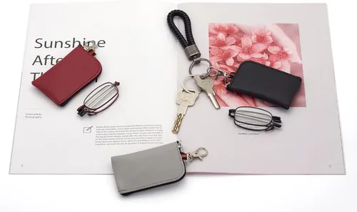 Vista 7 de Folding Reading Glasses, Key Chain Bag Readers Compact Easy Carry Readers Glasses