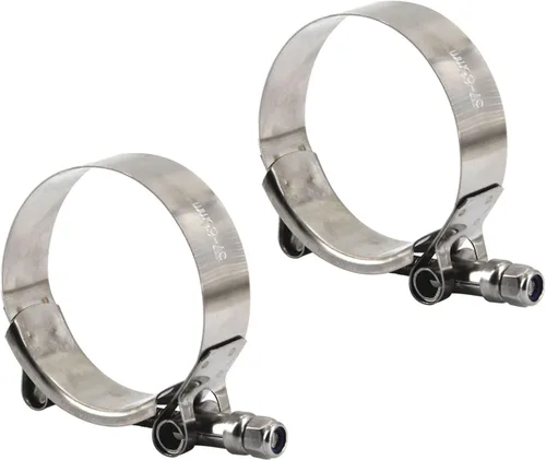 Vista 8 de Abrazadera de manguera de perno en T de acero inoxidable 304 de 1.378-1.575 in Abrazaderas de tubo de servicio pesado (4 piezas)
