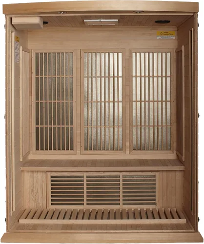 Vista 2 de DYNAMIC SAUNAS Maxxus 3 por sauna de cicuta canadiense de carbono infrarrojo lejano EMF bajo