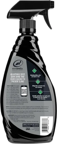 Vista 7 de Turtle Wax Hybrid Solutions Recubrimiento en Aerosol de Brillo Acrílico de Grafeno para Neumáticos, Brillo Negro Intenso de Larga Duración, Sin
