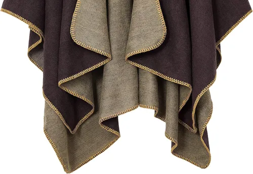 Vista 25 de Urban CoCo Poncho de colores para mujer, chal con frente abierto, color en bloques