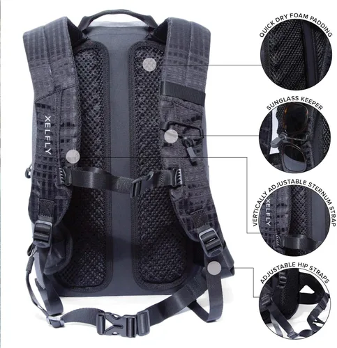Vista 5 de Submersipack - Mochila impermeable – sumergible, inflable, flotante, cubierta de TPU duradera, bolsa seca de nailon con cremallera hermética