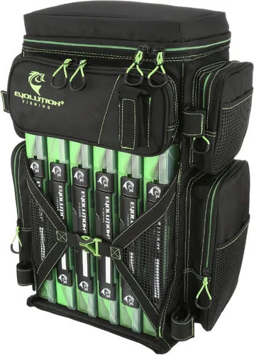 Vista 8 de Mochila para aparejos de pesca Evolution Drift Series, mochila de camping con 6 bandejas para aparejos de pesca, resistente