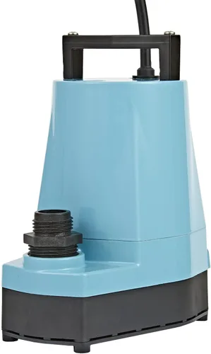 Vista 3 de Little Giant 5-MSP 115-Volt, 1/6 HP, 1200 GPH, Bomba de utilidad manual de aluminio, cable de 10 pies, azul, 505000