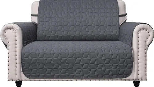 Vista 12 de Ameritex Funda de sofá biplaza, protector de muebles acolchado resistente al agua con parte trasera antideslizante para perros, niños y mascotas