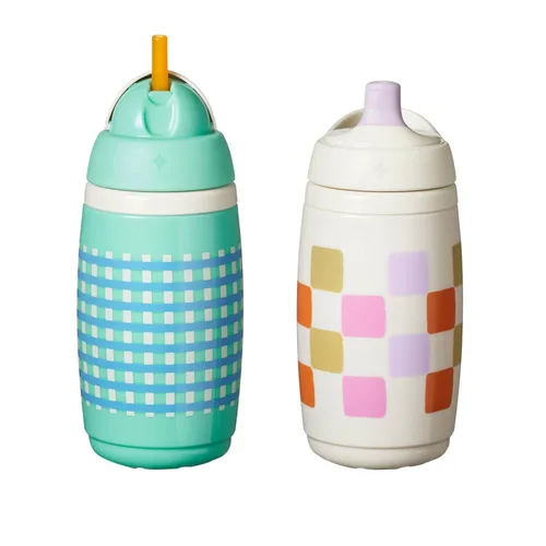 Vista 7 de Tommee Tippee - Botella de agua aislada con pico deportivo para niños pequeños de 9oz, sin derrames, vasitos para niños de 1 a 3 años, válvula