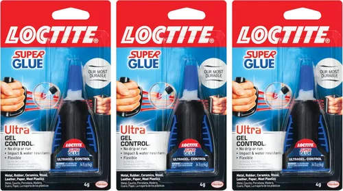Vista 9 de Loctite Super Glue Ultra Gel Control, Transparente, Botella de 0.14 fl oz, 1 Paquete - Superpegamento para Plástico, Madera, Metal, Manualidades