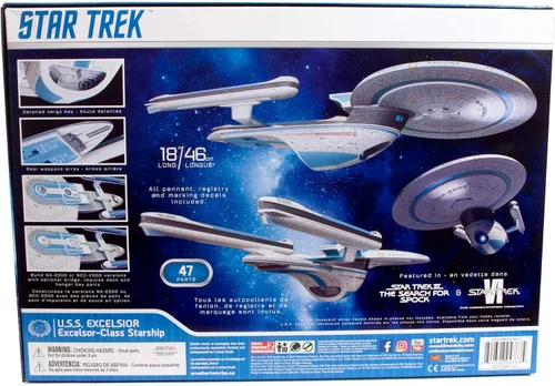 Vista 4 de AMT Star Trek U.S.S. Excelsior 1:1000 Kit de modelo a escala 1:1000
