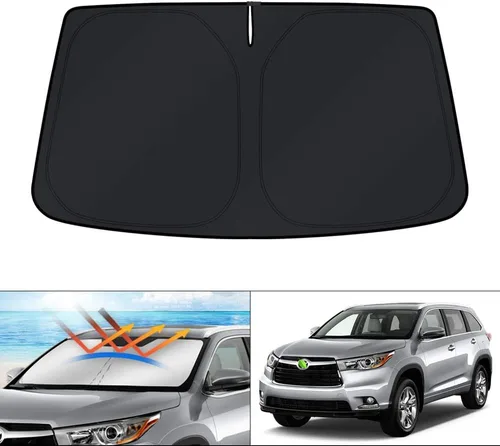 Vista 31 de KUST Parasol para parabrisas para Volkswagen VW Taos 2022-2025 2026, accesorios para ventana, protector de visera solar, plegable, bloquea los rayos