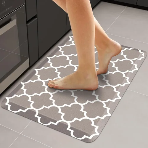 Vista 16 de WISELIFE Tapete de cocina acolchado antifatiga, 17.3 x 28 pulgadas, antideslizante, resistente, de PVC, ergonómico, impermeable, cómodo