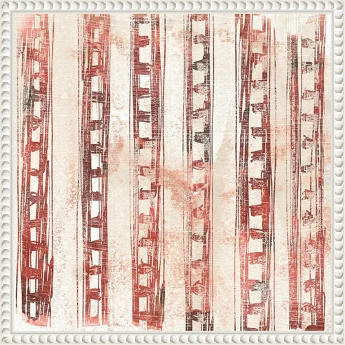 Vista 10 de Amanti Art Framed Canvas Wall Art 16x16 Red Earth Textile IX by June Erica Vess, Framed Wall Art Canvas, Abstract Artwork, Traditional Decor, Small