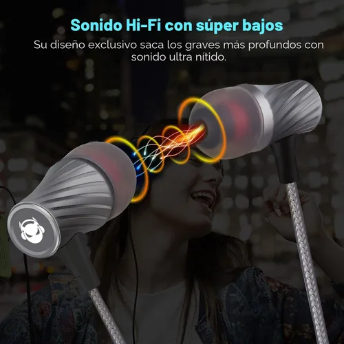 Vista 3 de MINDBEAST Auriculares con aislamiento de ruido supergraves del 90% con micrófono y funda, increíbles efectos de sonido y experiencia de juego
