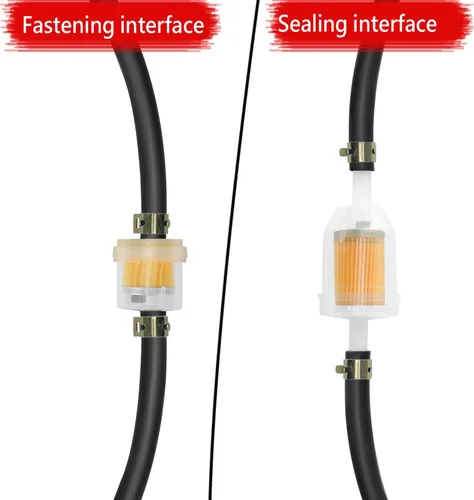 Vista 6 de Línea de combustible elástica de 9.85 ft (3. m) de longitud, 1/4 de pulgada (6.35 mm) de diámetro interno, y 20 piezas de abrazaderas de manguera