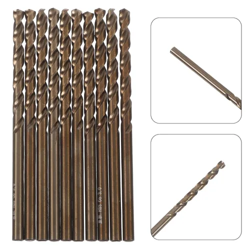 Vista 9 de 10pcs 3mm High Speed Steel Twist Drill Bits Set for Stainless Steel Metal Wood Plastic Professional Hss Micro Drill Bits for Tough