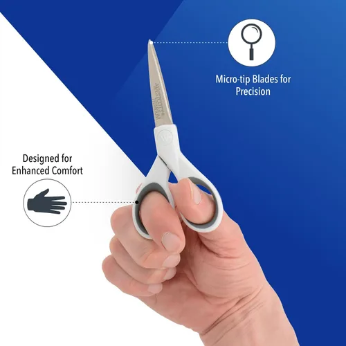 Vista 3 de Westcott - Tijeras de 13 cm con hojas de titanio para manualidades, costura y mucho más.