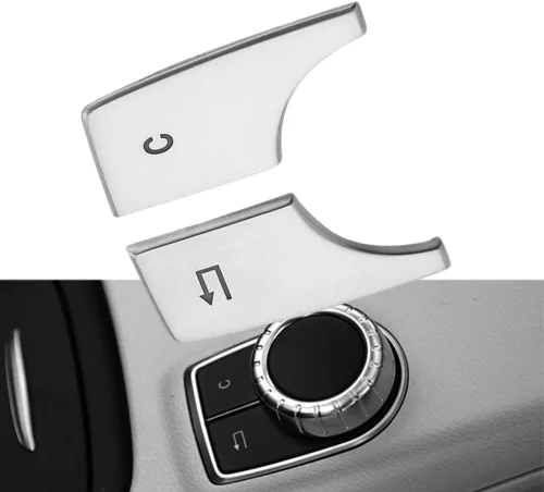 Vista 12 de Cubierta de botón de control de medios de cristal para automóvil, accesorios interiores compatibles con Mercedes Benz C E GLA CLA GLK ML GLE