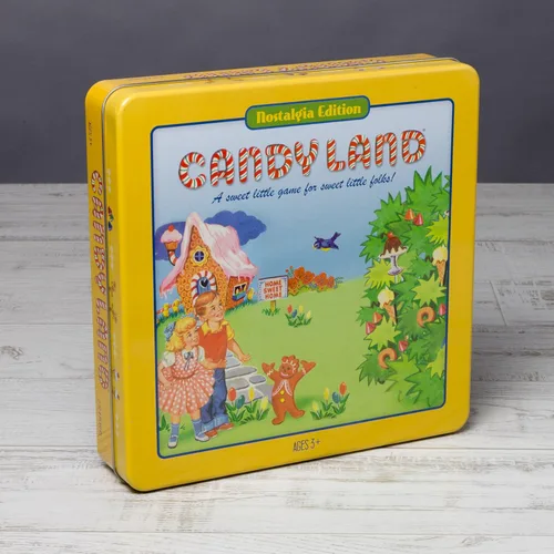 Vista 6 de WS Game Company Candy Land Edición Nostalgia Juego de mesa en lata coleccionable