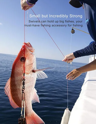 Vista 4 de Juego de giros de barril de pesca, 210 unids rodamiento de cojinete a presión conector para agua salada pesca de agua dulce