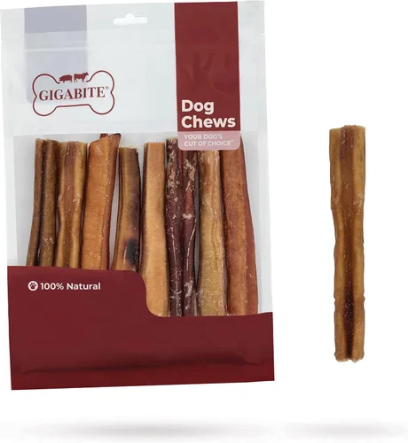 Vista 10 de GigaBite de ingrediente único, 100% natural, de rango libre, golosinas y masticables Bully - Palitos Bully/Palitos de vejiga/Esófago de res de Best