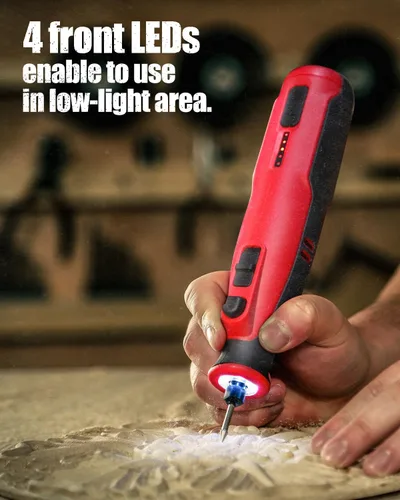 Vista 5 de AVID POWER Herramienta Rotatoria Inalámbrica de 8V Herramienta de Rectificado Recargable para Uñas de Perro, 5 Velocidades, 60 Piezas de Accesorios