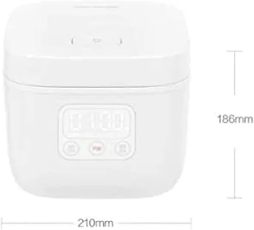 Vista 2 de Olla arrocera, preestablecida 24 horas y mantiene el calor, mini olla táctil digital, olla interior antiadherente, arroz integral, arroz blanco