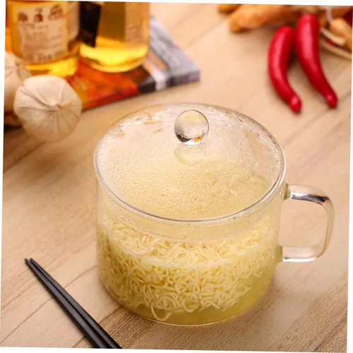 Vista 9 de UPKOCH Olla de cocina de vidrio transparente resistente al calor, olla de cocina de 50 onzas, olla multifunción para cocina, restaurante