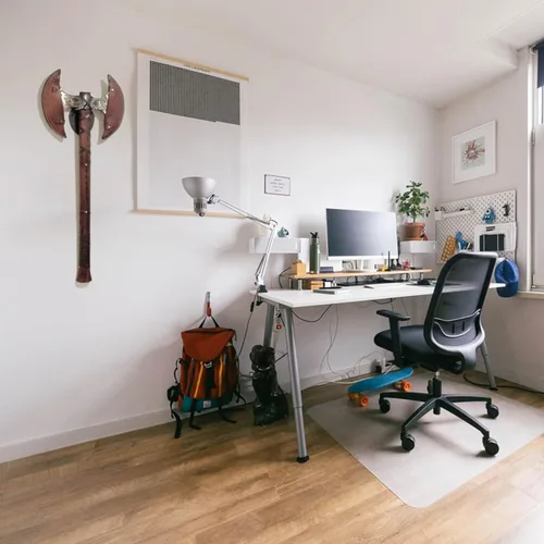 Vista 5 de WANLIAN Soporte de hacha y soporte de pared para espada, exhibición vertical acrílica y decoración (negro, 1 unidad)