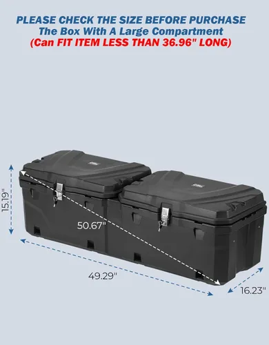 Vista 2 de JOYTUTUS Caja de herramientas de caja de herramientas con cerradura de 160 cuartos de galón, caja de almacenamiento impermeable, caja de carga