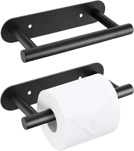 Vista 16 de Soporte de papel higiénico autoadhesivo, soporte de rollo de papel higiénico de níquel cepillado SUS304 de acero inoxidable, soporte de toalla