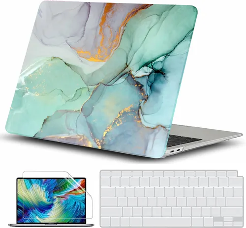 Vista 7 de GVTECH Funda para MacBook Air de 13 pulgadas (2010-2017) A1369 A1466 carcasa rígida de plástico, carcasa negra