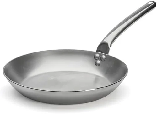 De Buyer 5130.28 Carbone Plus - Sartén redonda con mango de acero inoxidable, 11.0 in de diámetro