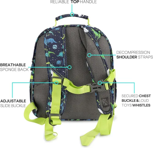 Vista 4 de mibasies Boys Backpack 5-8 Lightweight Kids Backpacks Boys - Boy Bookbag for Elementary School - Galaxy Dinosaur