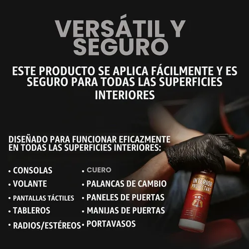 Vista 2 de SOCAR Finishing Touch Protector de Interiores - 16 onzas líquidas, acondicionador de grado profesional para plástico, vinilo y cuero. Restaura