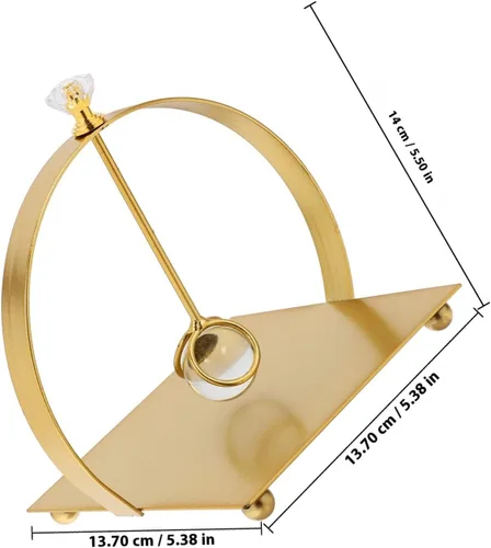 Vista 2 de Beaupretty Rustic Arc Iron Napkin Holder for Dining Table, Gold Metal Paper Towel Dispenser with Weighted Arm, Countertop Organizer for Kitchen and