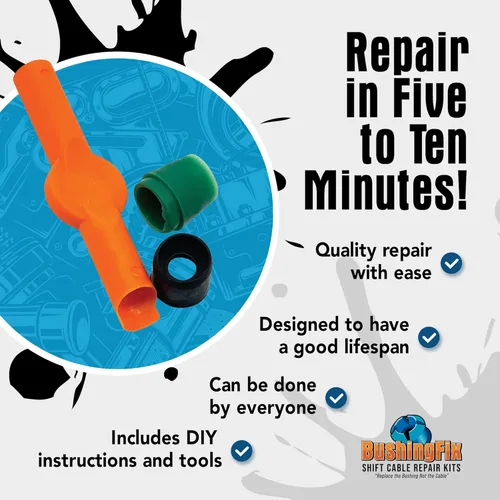 Vista 3 de BushingFix Si2Kit - Kit de reparación de bujes de cable de cambio automático, repuesto de buje de cable de cambio, kit de reparación de transmisión