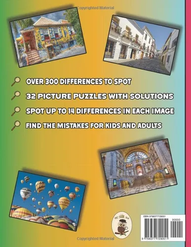 Vista 2 de Picture Puzzles - Spot the differences Vol.2 Over 300 differences in easy, medium, and hard Puzzle book for adults and kids