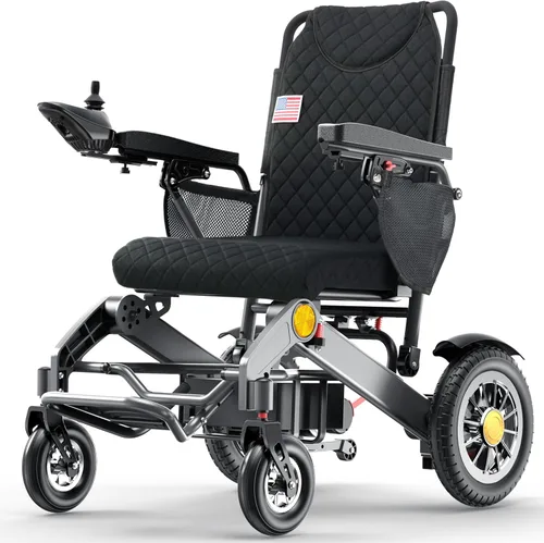 Sillas de ruedas eléctricas resistentes para adultos, asiento de 20 pulgadas más ancho y rango de 25 millas, soporte para silla de ruedas eléctrica