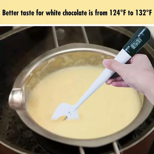 Vista 6 de Efeng Espátula de termómetro de caramelo, termómetro digital de cocina con clip para olla, espátula de silicona con termómetro de carne, espátula