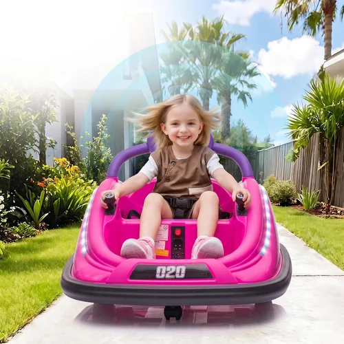 Vista 11 de Coche de parachoques eléctrico para niños de 12 V, con control remoto para padres Verde