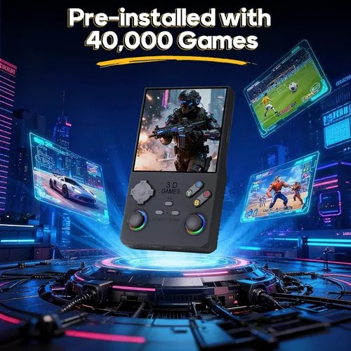 Vista 2 de 2025 New V40 Max Retro Handheld Game Console, 40000 Preloaded Games, 256GB Expandable Storage, 4 Inch IPS HD Screen, Portable Gaming Device with